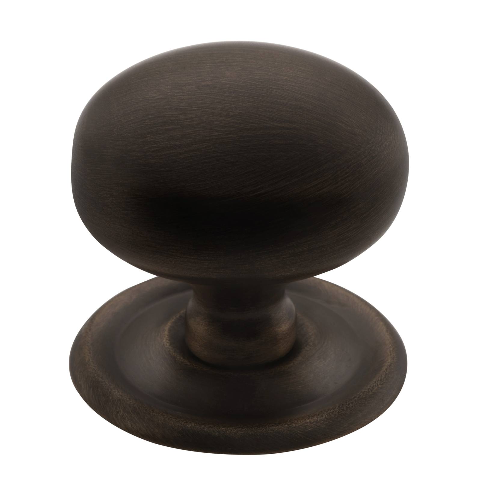 Large Plain Cupboard Knob, Antique Brass