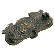 9.5x5cm Pressed Drawer Handle, Antique Brass