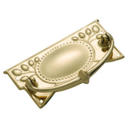 12x5.5cm Pressed Drawer Handle, Polished Brass