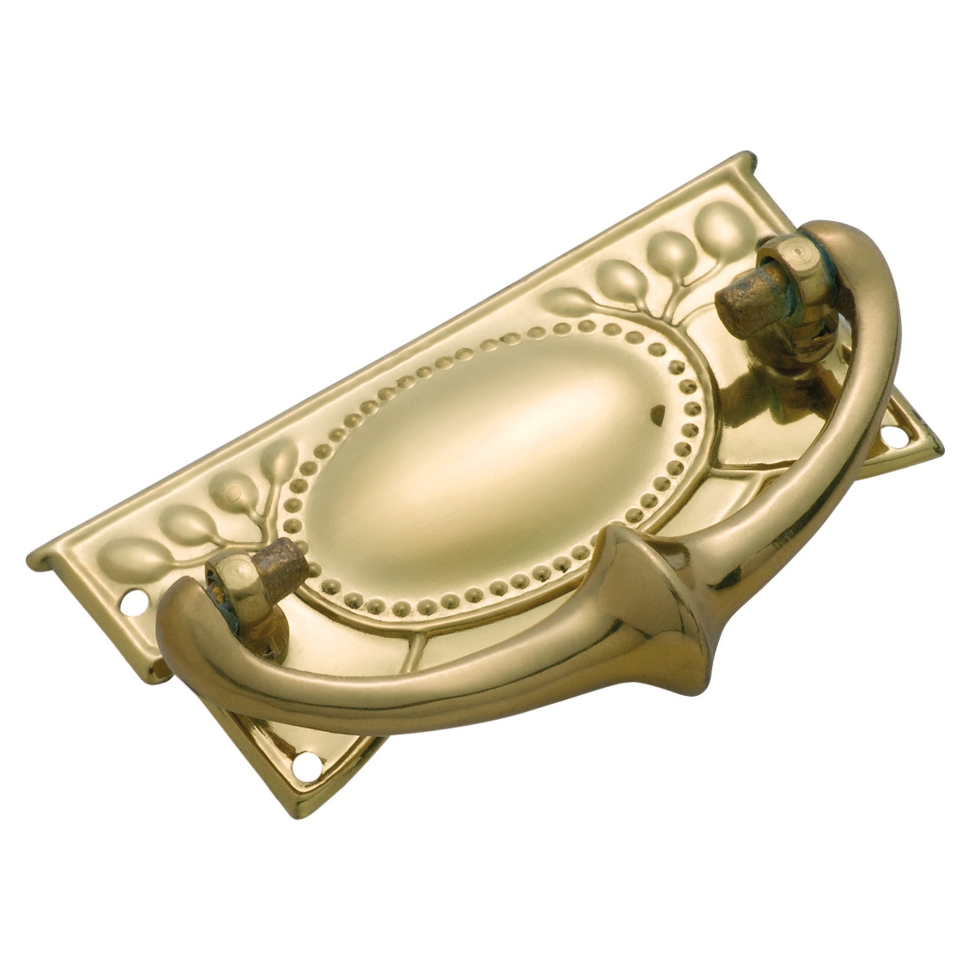 6.5x3cm Pressed Drawer Handle, Polished Brass