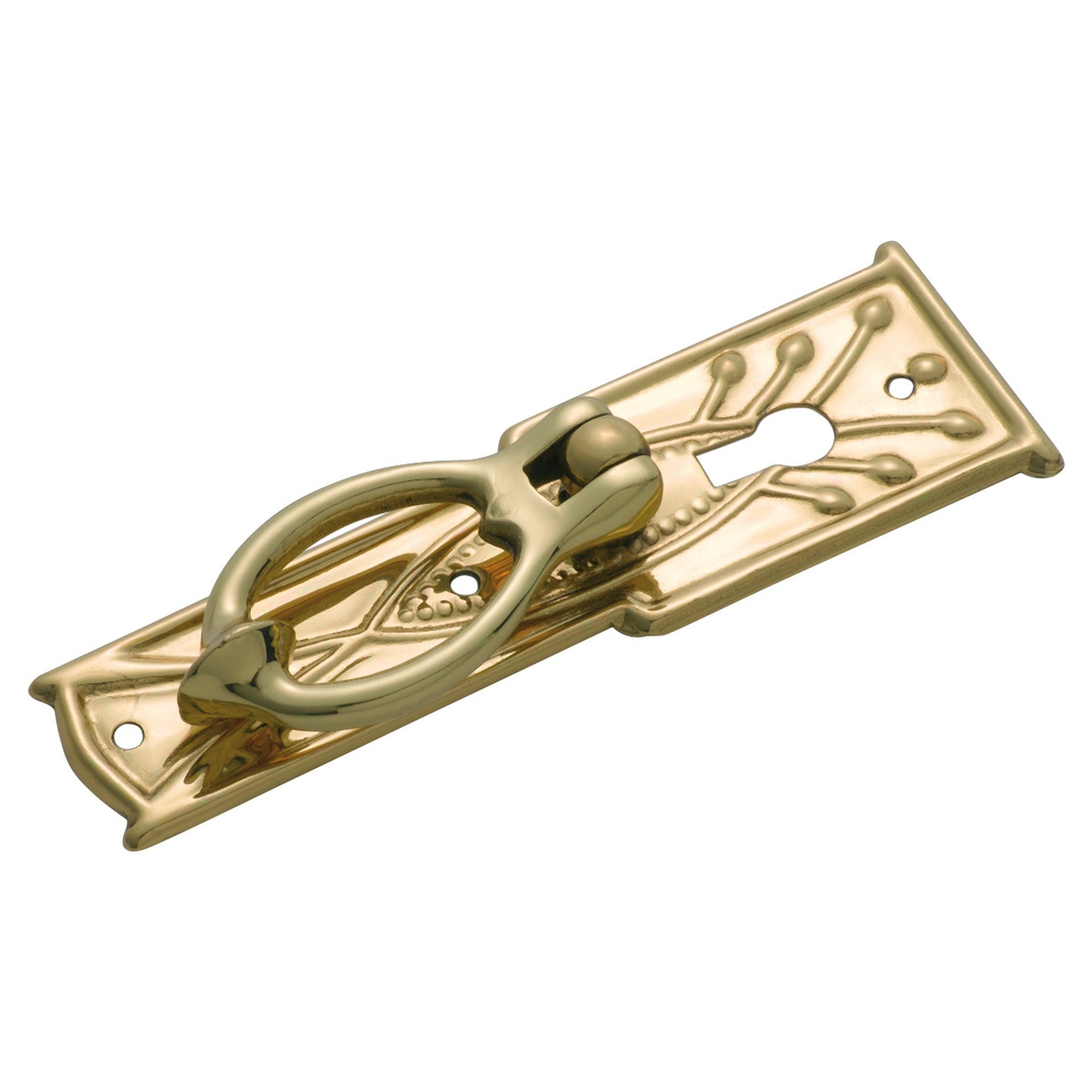 3x10cm Pressed Pedestal Handle 1 w/KH, Pol Brass, Polished Brass