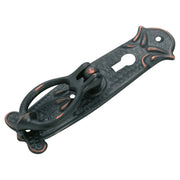 3x10cm Pressed Pedestal Handle 2 w/KH, Atq Copper, Antique Copper