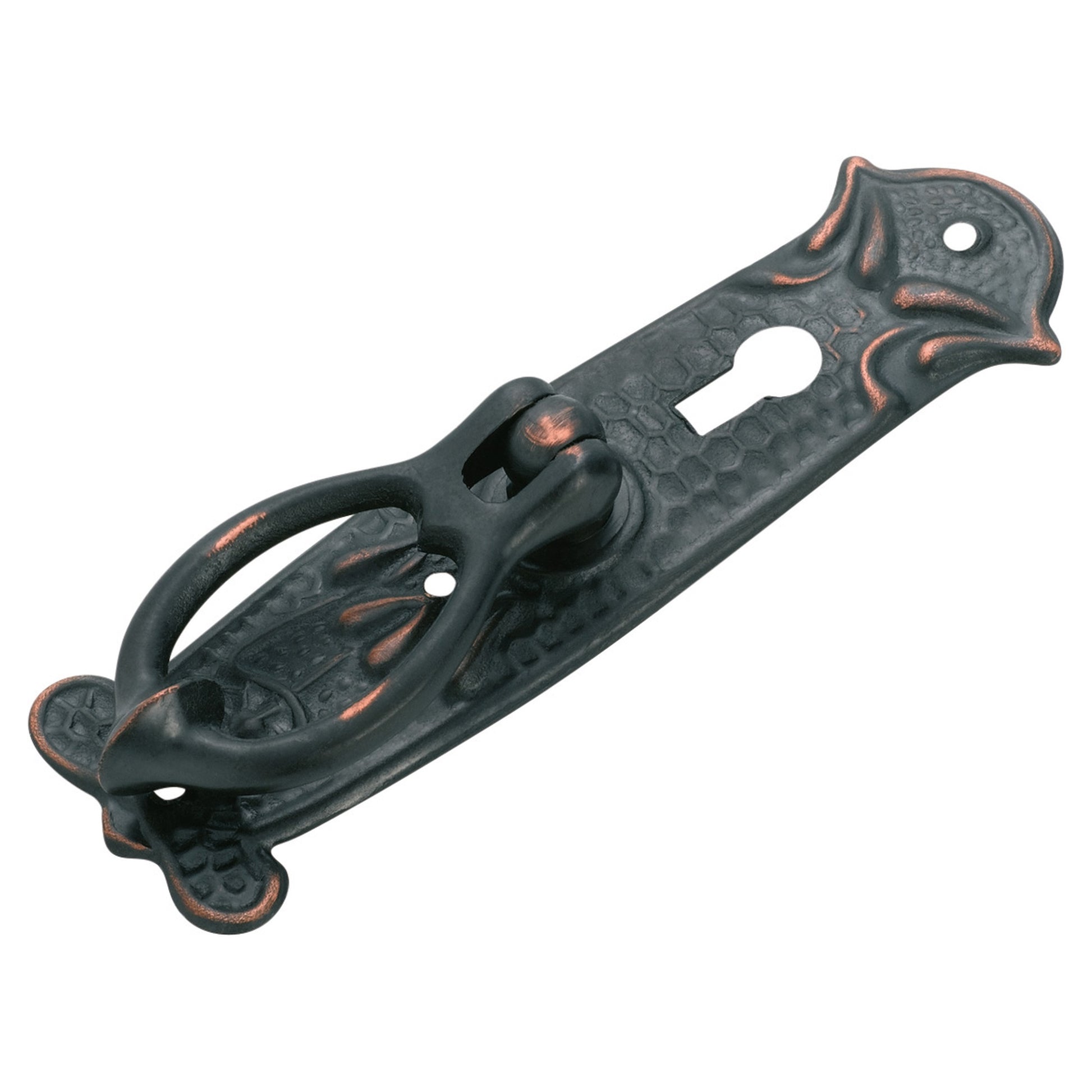 3x10cm Pressed Pedestal Handle 2 w/KH, Atq Copper, Antique Copper