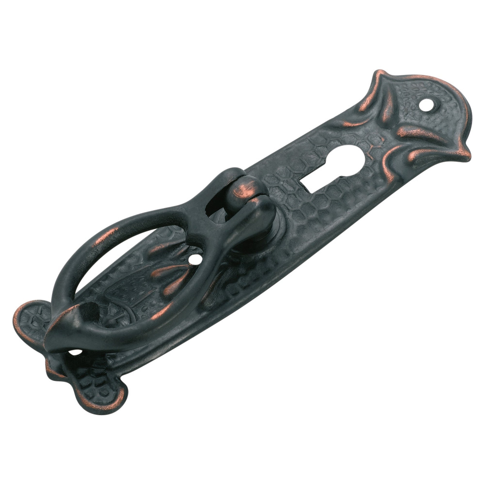 3x10cm Pressed Pedestal Handle 2 w/KH, Atq Copper, Antique Copper