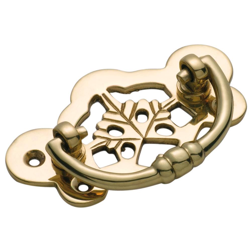 7x4cm Cast Drawer Handle, Polished Brass