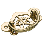 7x4cm Cast Drawer Handle, Polished Brass