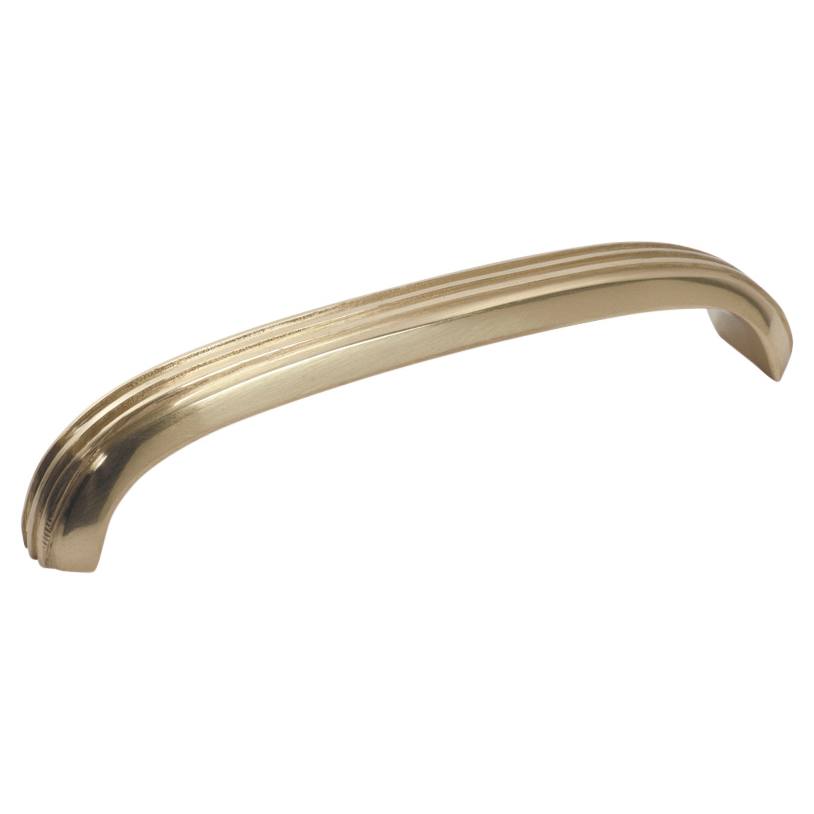 Large Deco Cupboard Pull Handle, Polished Brass