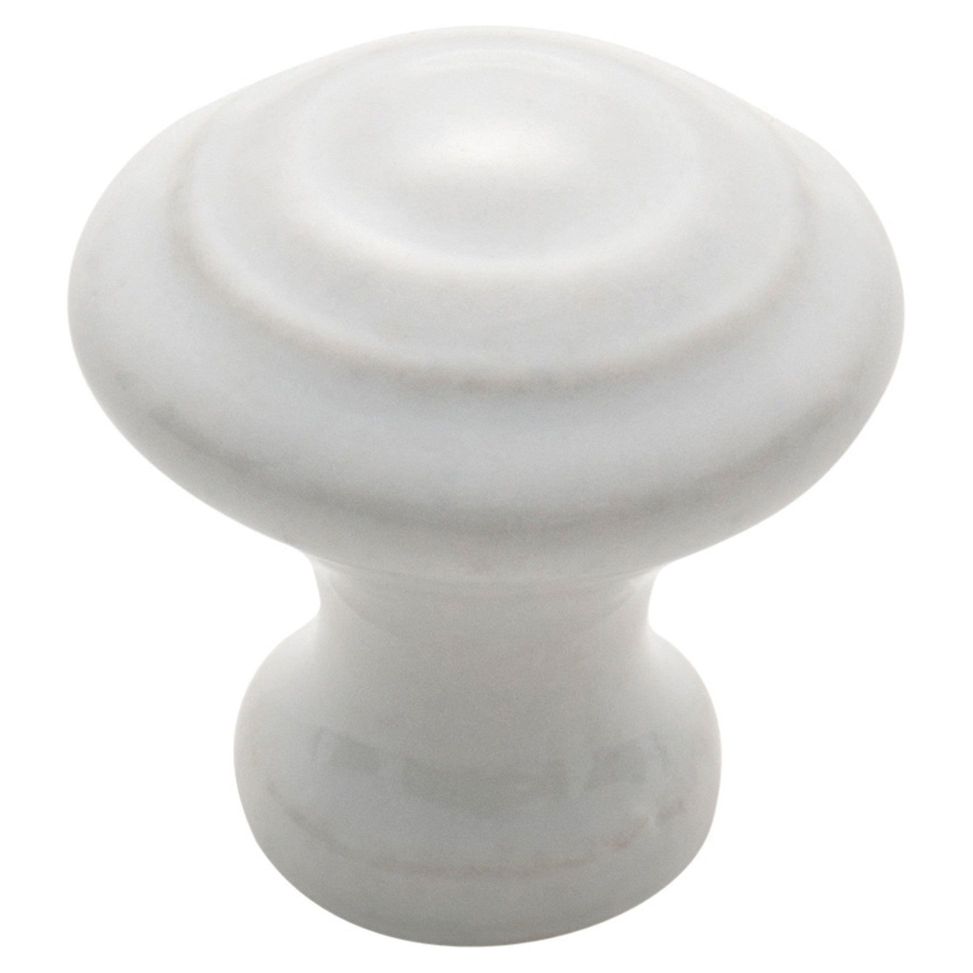 Small Domed Porcelain Cupboard Knob, White