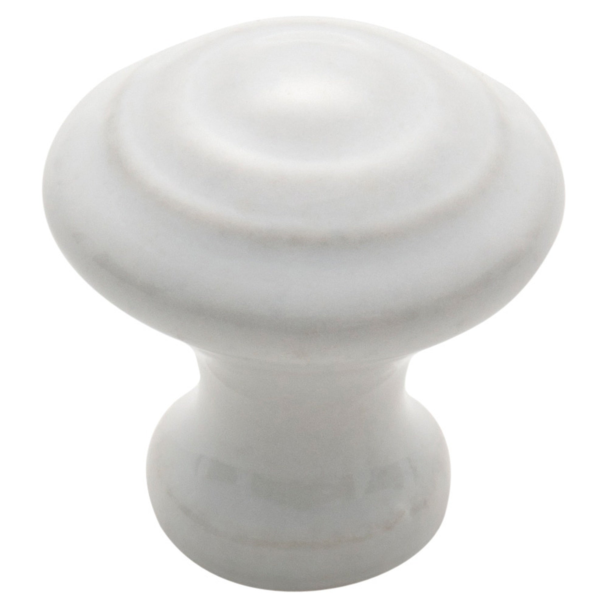 Small Domed Porcelain Cupboard Knob, White