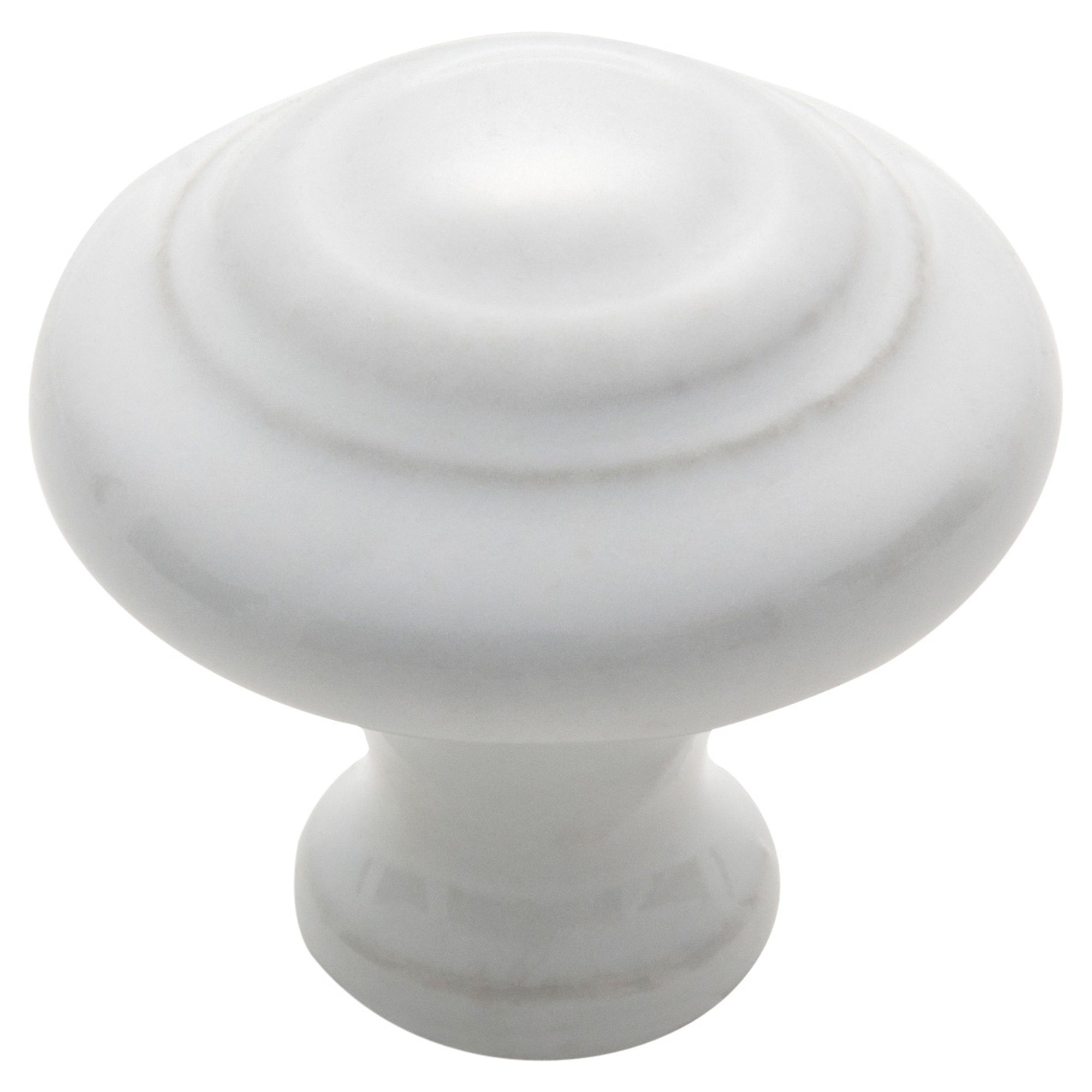 Large Domed Porcelain Cupboard Knob, White