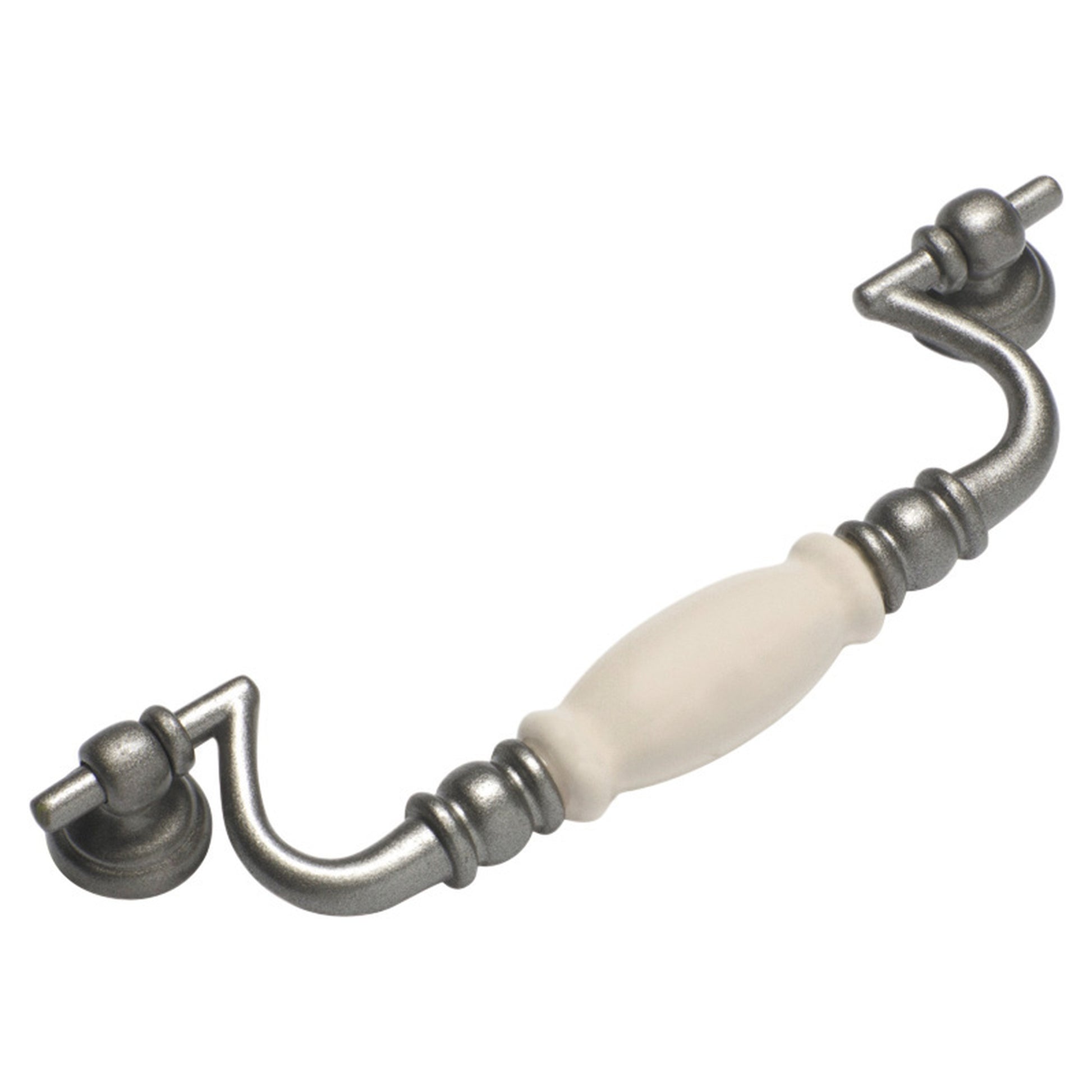 Door Pull Handle Metalic Powder Coat Ivory Porcelain