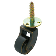 2.5cm Castor Wheel with Screw Plate, EOL, Antique Brass