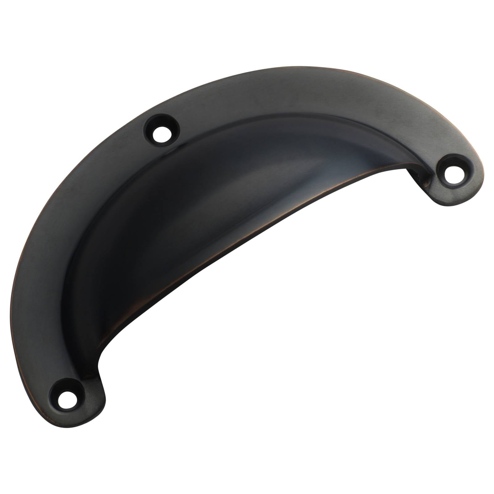 Large Cast Plain Semicircle Drawer Pull, A.Copper