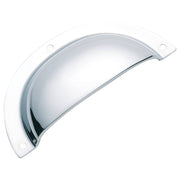 Pressed Plain Semicircle Drawer Pull, Chrome