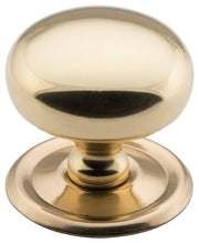 Large Plain Cupboard Knob, Polished Brass