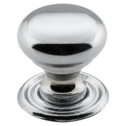 Extra Small Plain Cupboard Knob, Chrome