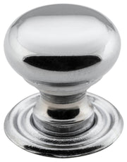 Extra Small Plain Cupboard Knob, Chrome