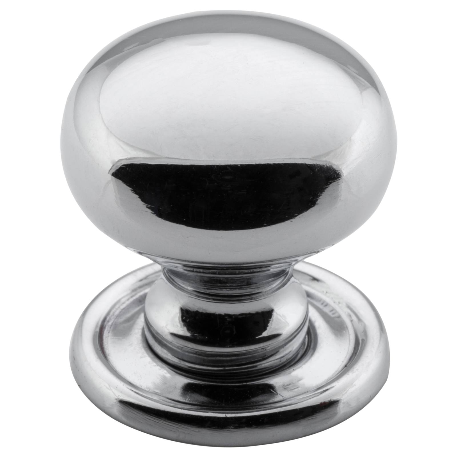 Small Plain Cupboard Knob, Chrome