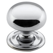 Medium Plain Cupboard Knob, Chrome