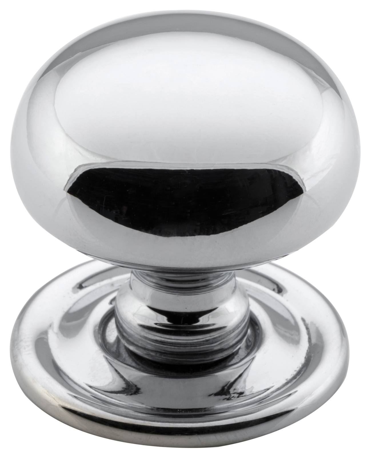 Medium Plain Cupboard Knob, Chrome