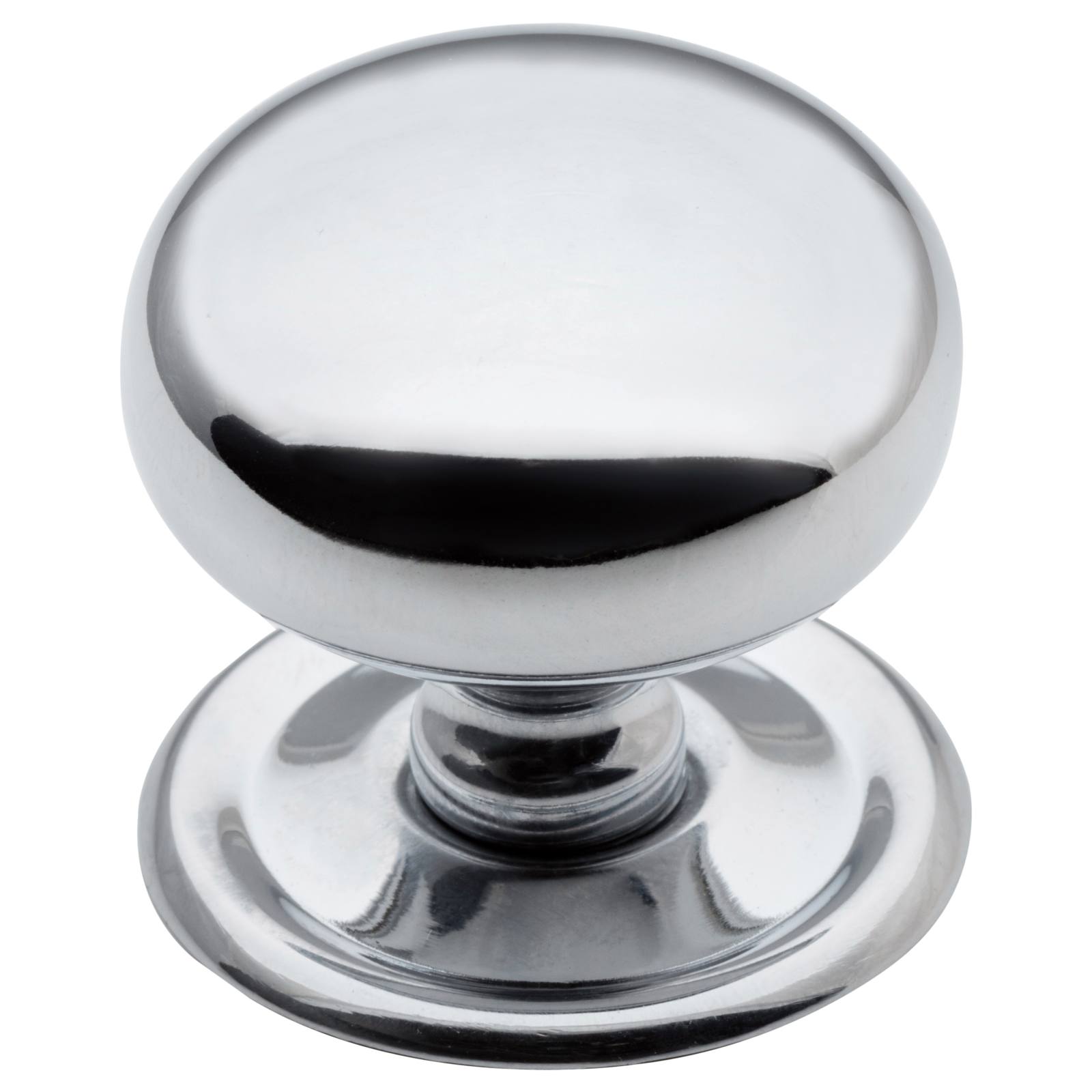 Large Plain Cupboard Knob, Chrome