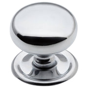 Large Plain Cupboard Knob, Chrome
