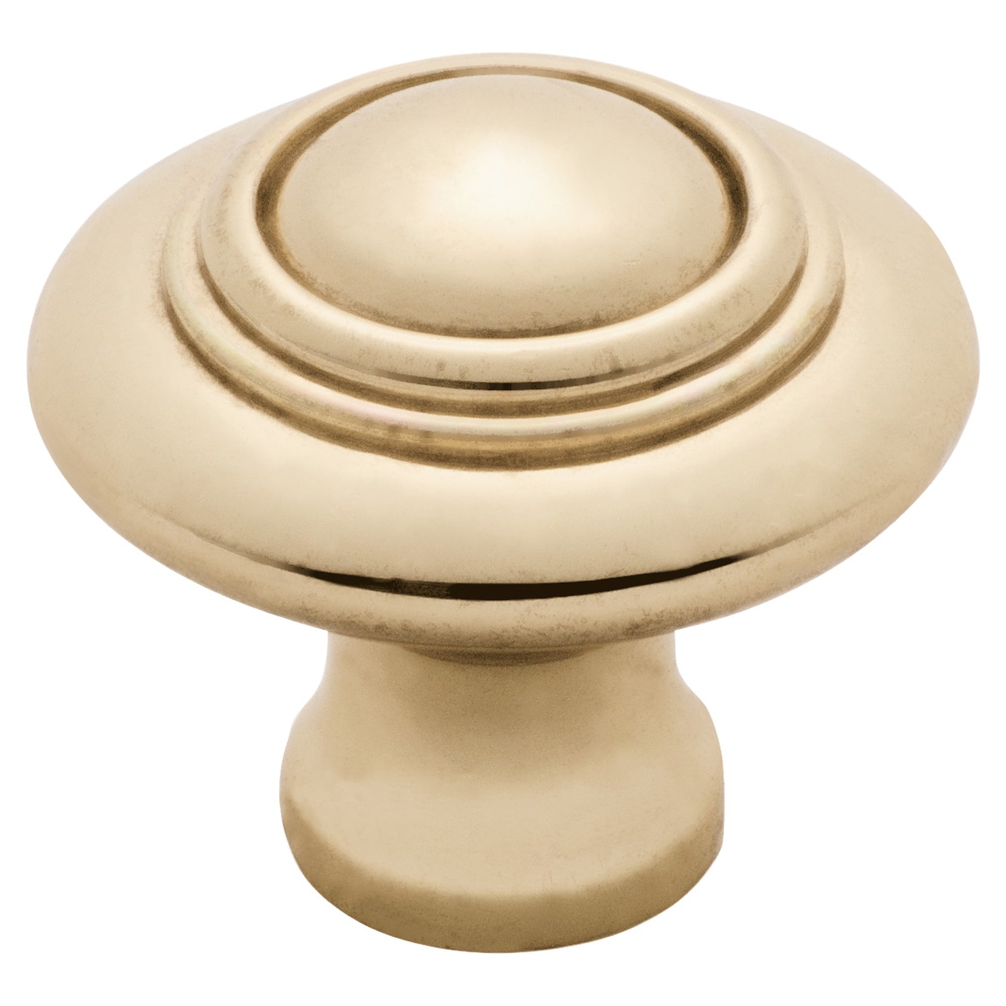 Small Domed Cupboard Knob, Polished Brass