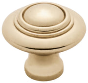 Small Domed Cupboard Knob, Polished Brass