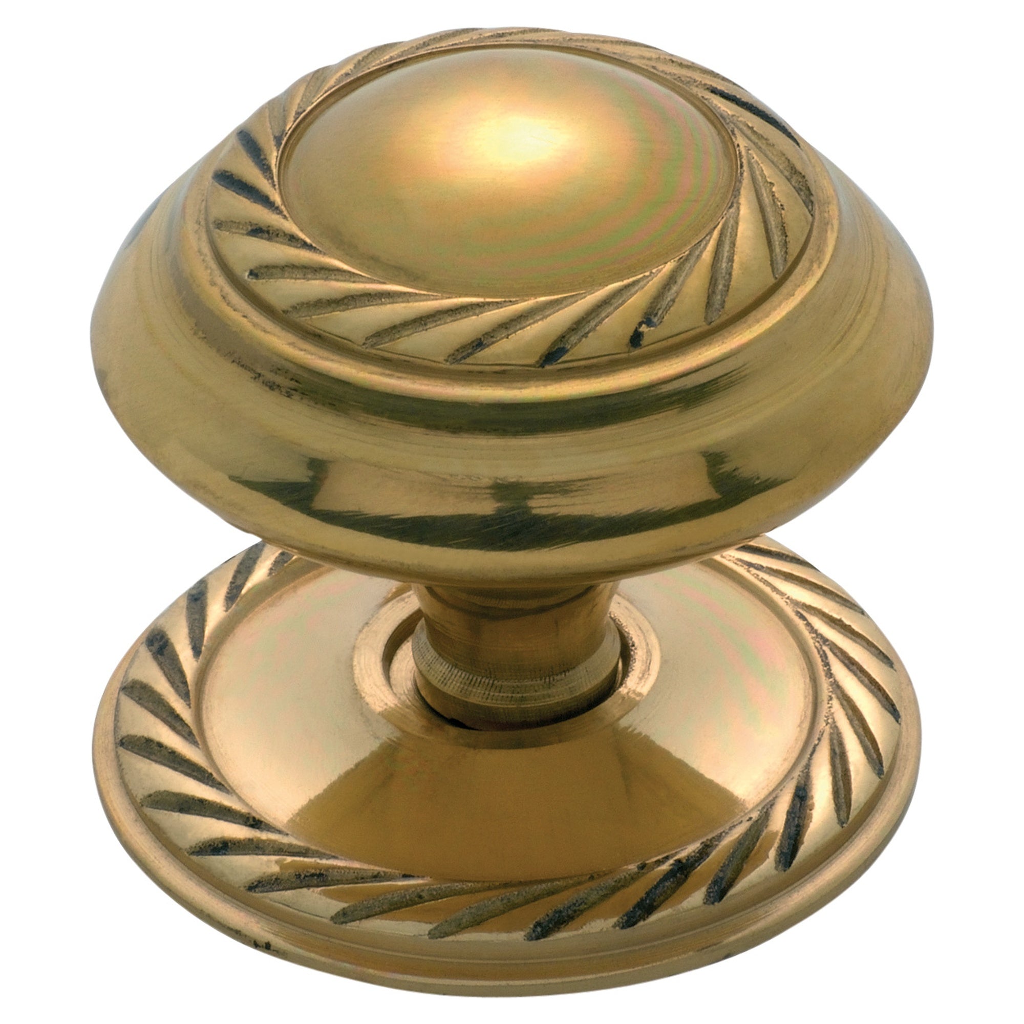 3.8cm Georgian Cupboard Knob, Polished Brass