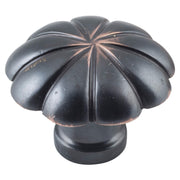 Fluted Cupboard Knob, Antique Copper