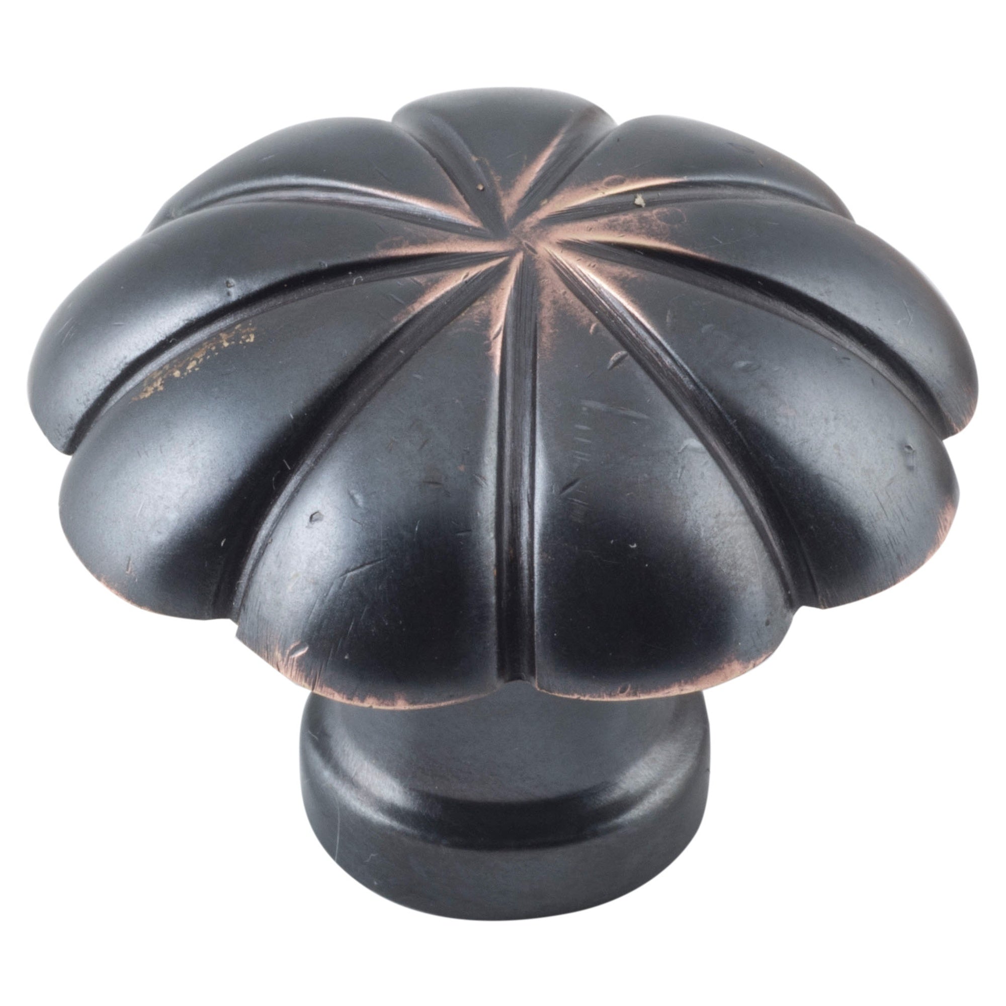 Fluted Cupboard Knob, Antique Copper