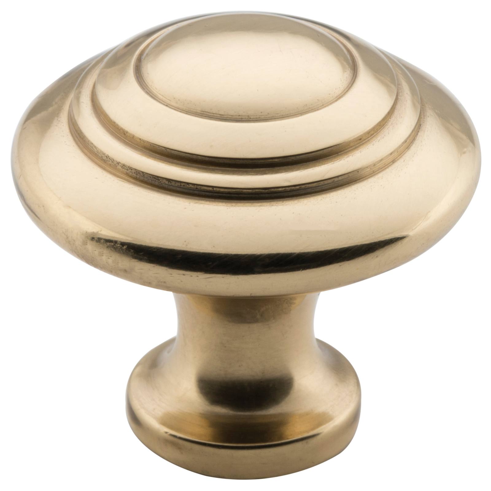Medium Domed Cupboard Knob, Polished Brass