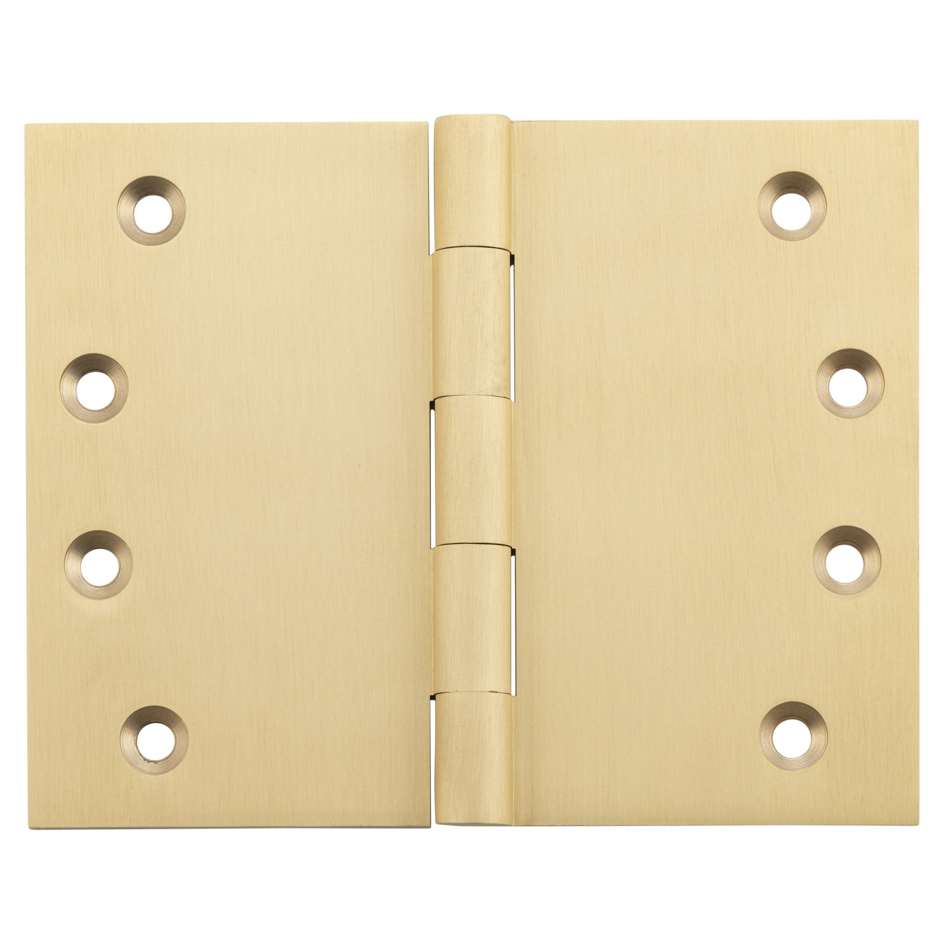 Broad Butt Satin Brass H100xW125xT4mm