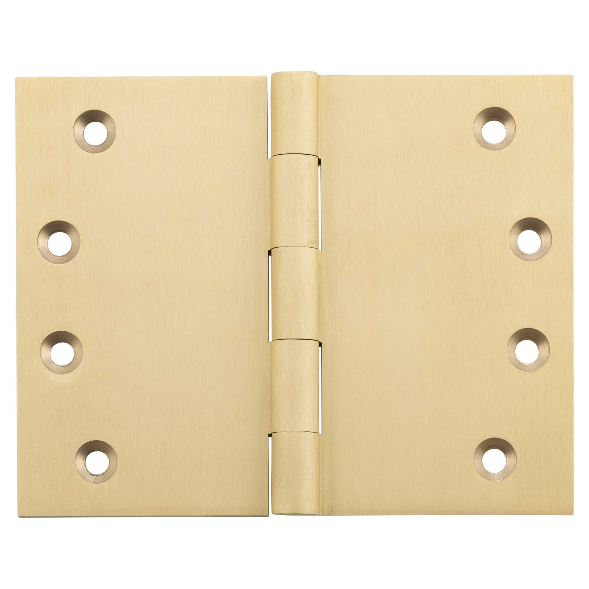 Broad Butt Satin Brass H100xW125xT4mm