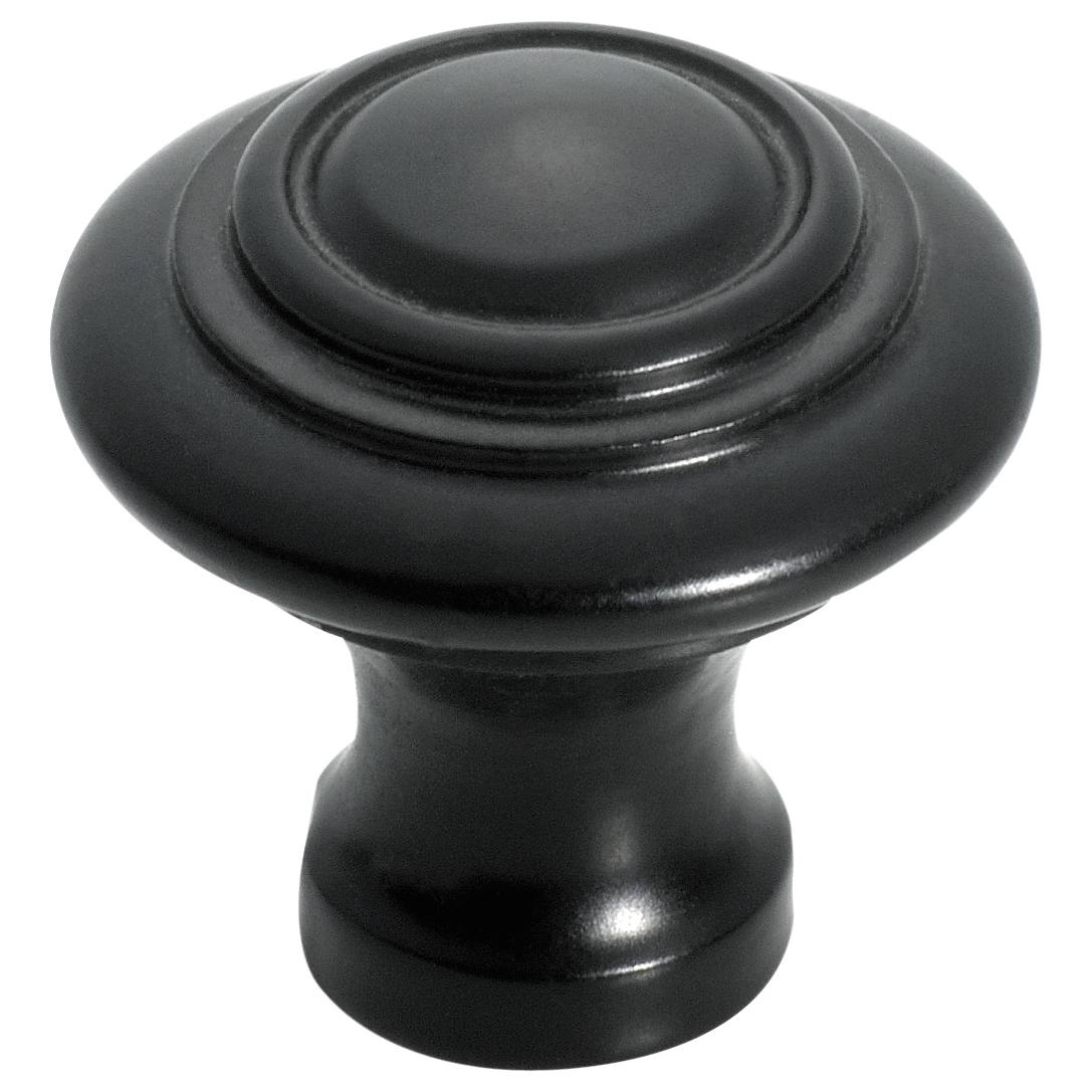 Small Domed Cupboard Knob, Matte Blk