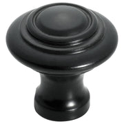 Small Domed Cupboard Knob, Matte Blk