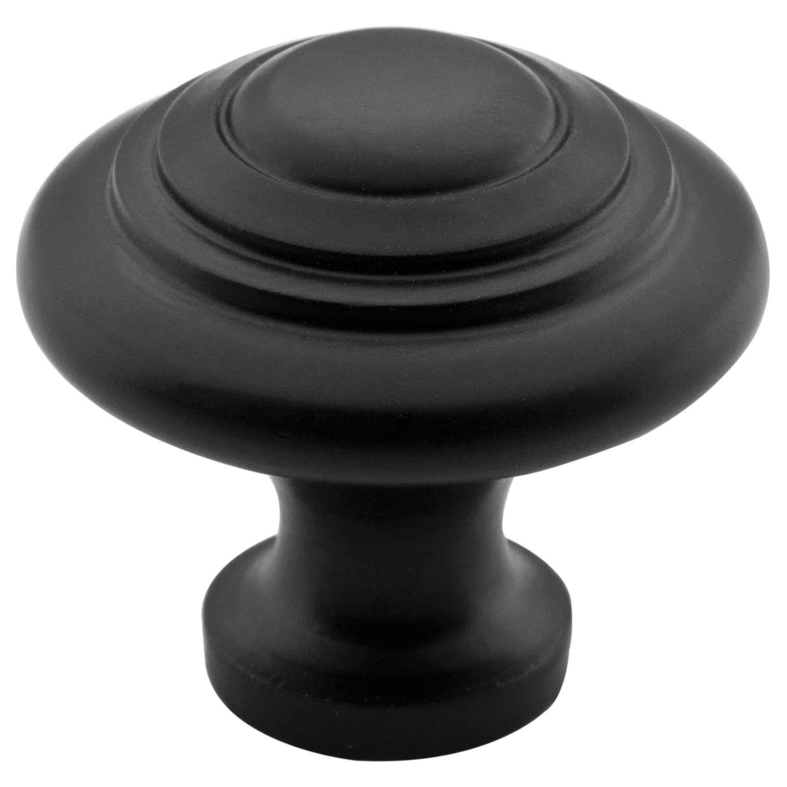 Medium Domed Cupboard Knob, Matte Blk