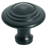 Large Domed Cupboard Knob, Matte Blk