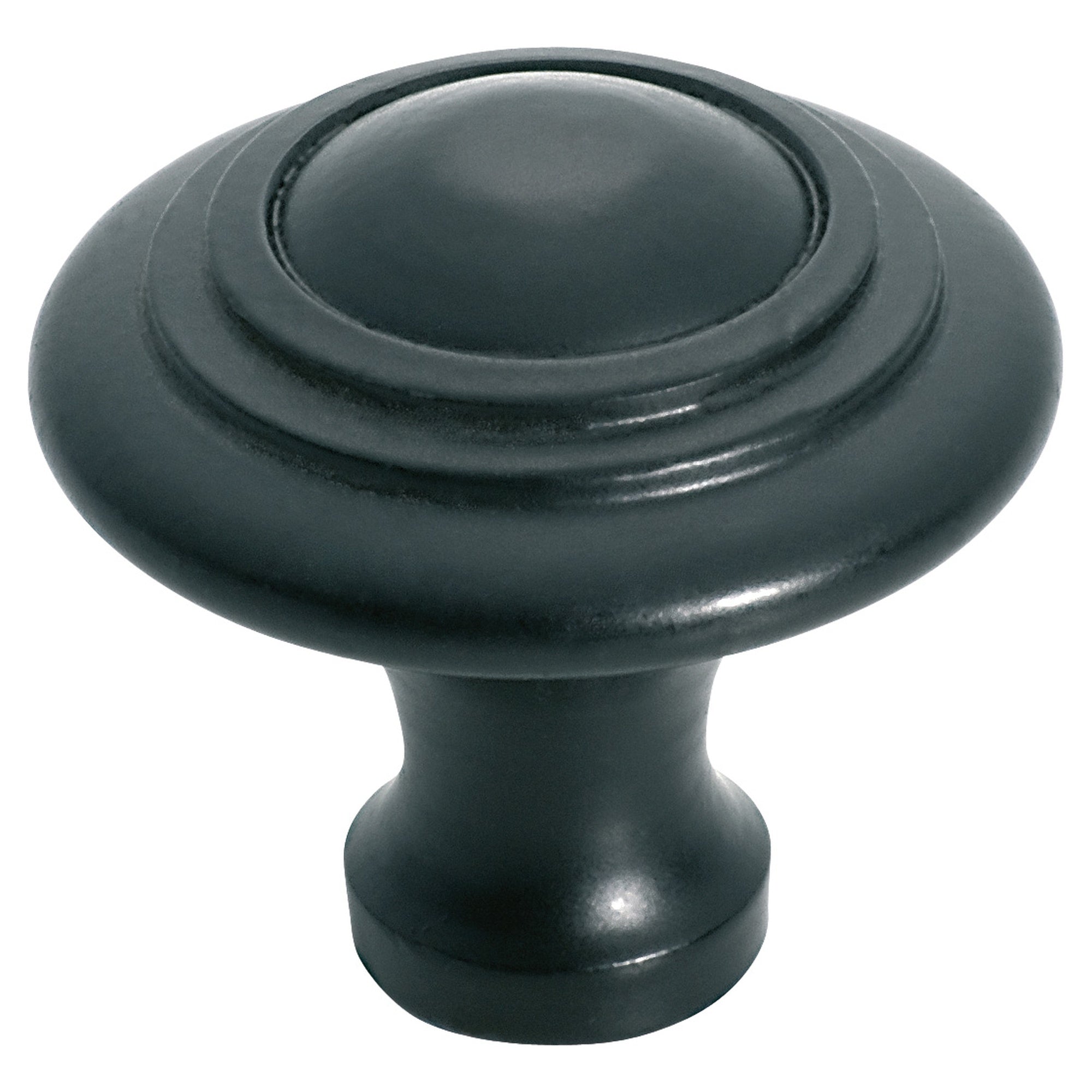 Large Domed Cupboard Knob, Matte Blk