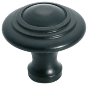 Large Domed Cupboard Knob, Matte Blk