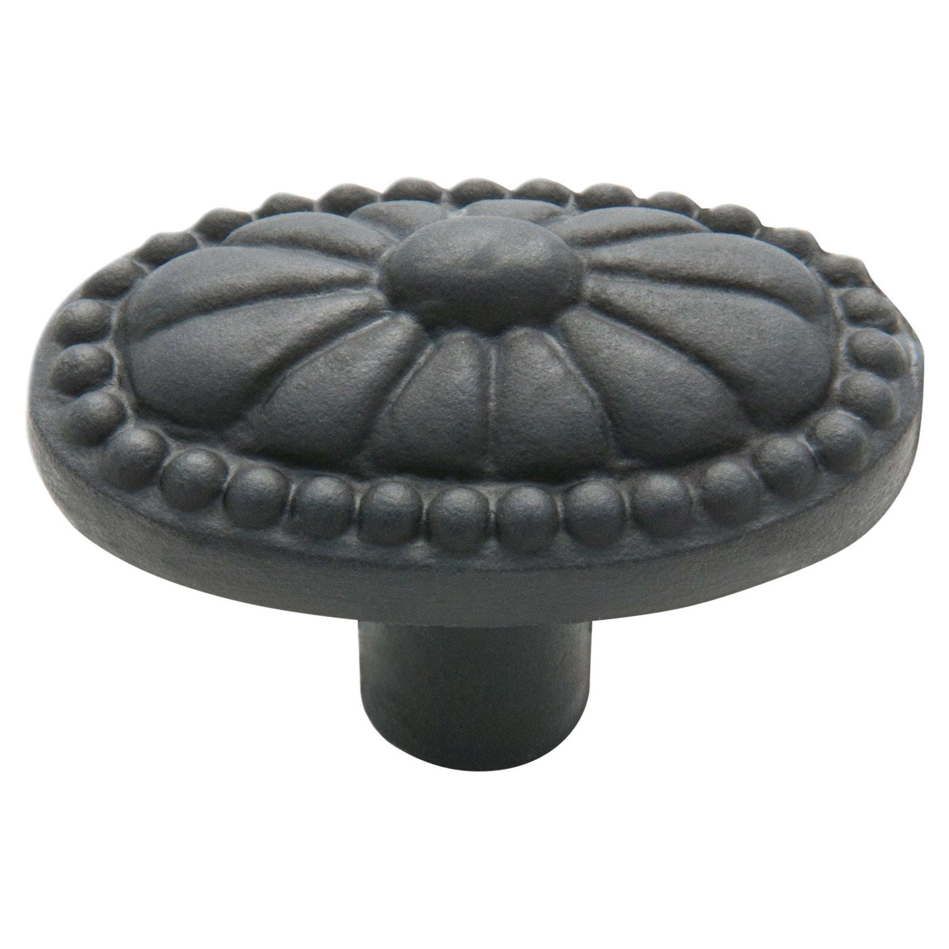 Fluted Oval Cupboard Knob, Antique Finish