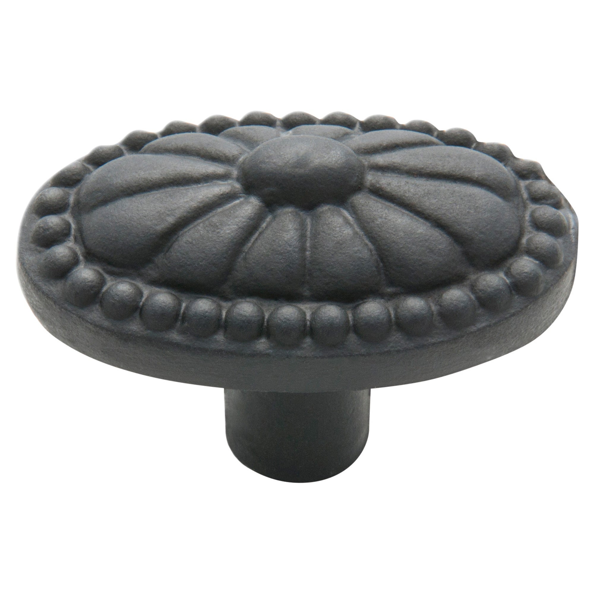Fluted Oval Cupboard Knob, Antique Finish