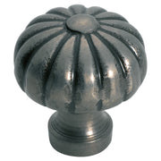 3.2cm Fluted Cupboard Knob, Polished Metal