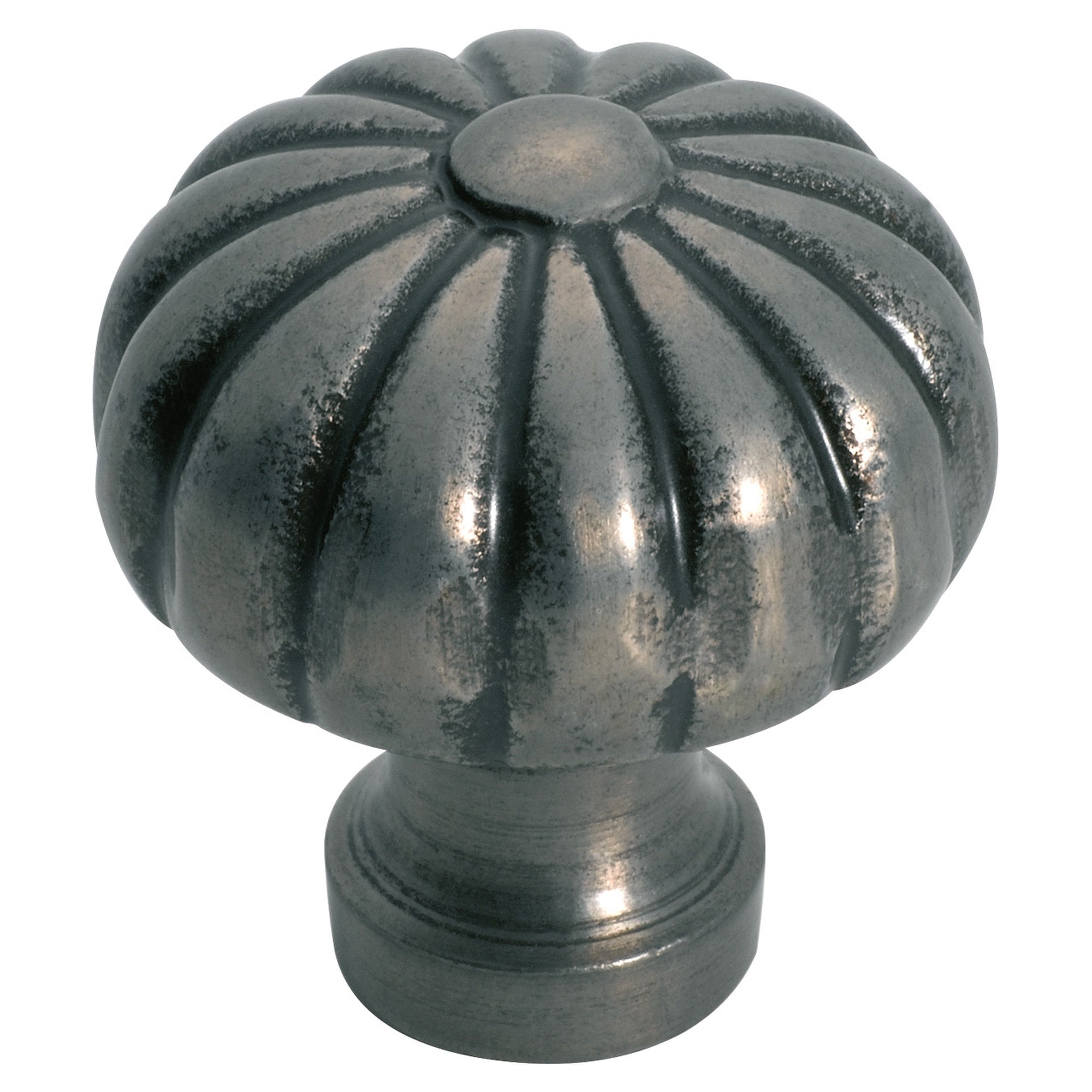 3.2cm Fluted Cupboard Knob, Polished Metal