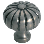 3.8cm Fluted Cupboard Knob, Polished Metal