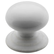 3.8cm Porcelain Cup. Knob w/Bevelled Backplate, WH