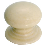 3cm Porcelain Cup. Knob w/Bevelled Backplate, IV, Ivory