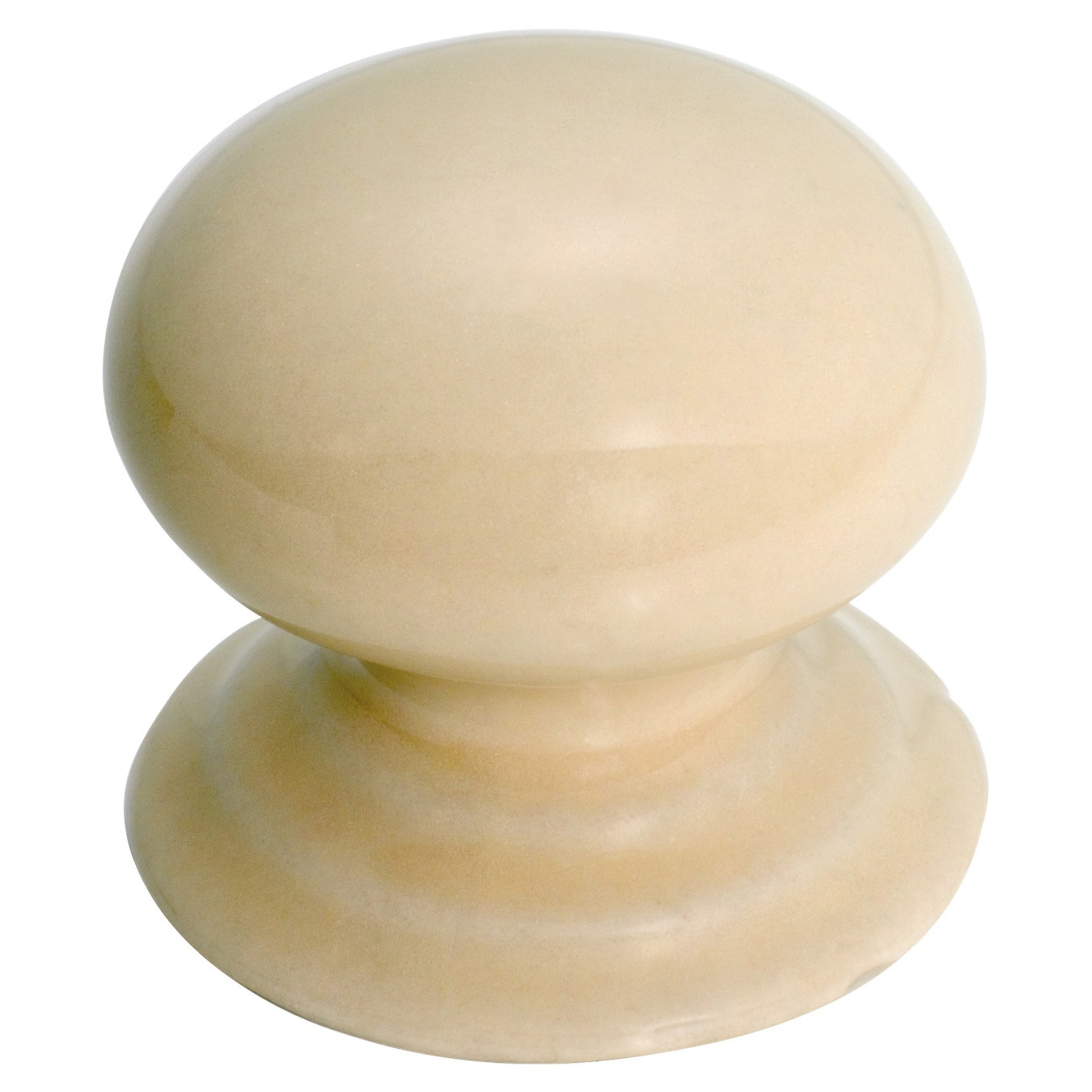 3.8cm Porcelain Cup. Knob w/Bevelled Backplate, Iv, Ivory