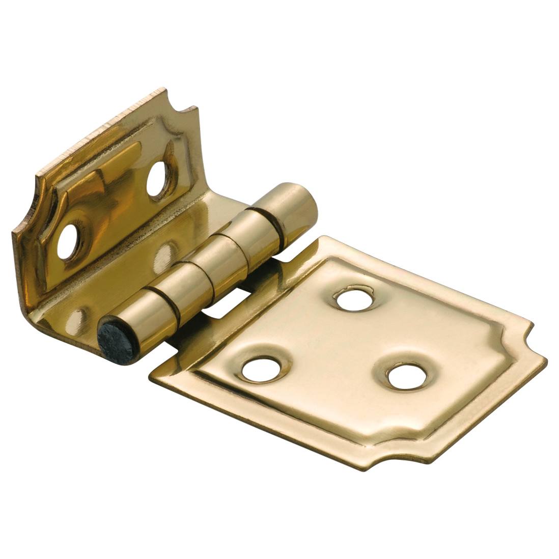 1cm Offset Cabinet Hinge, Polished Brass