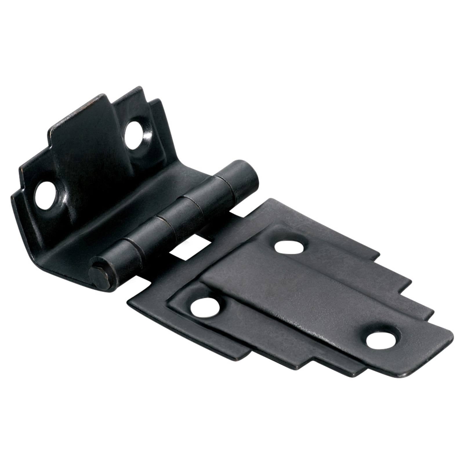 Stepped Offset Cabinet Hinge, Antique Copper